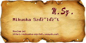 Mikuska Szólát névjegykártya